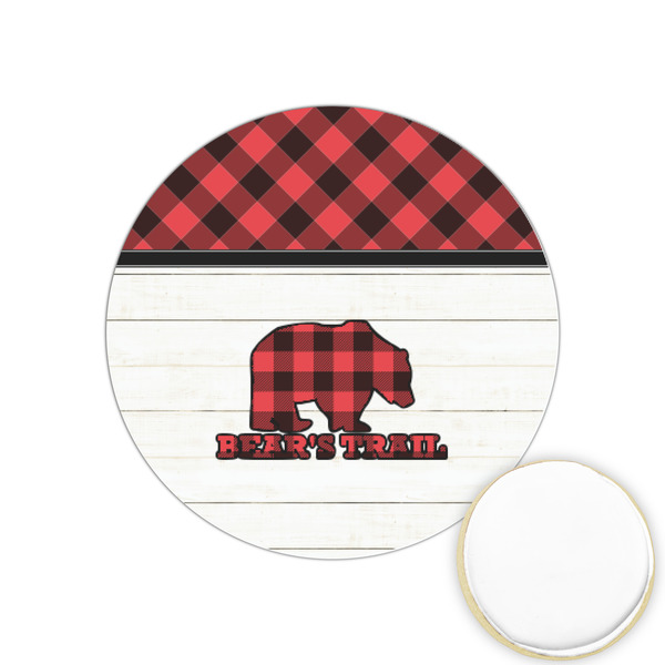 Custom Lumberjack Plaid Printed Cookie Topper - 1.25" (Personalized)