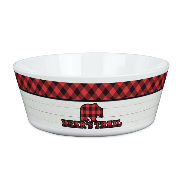 Custom Lumberjack Plaid Kid's Bowl (Personalized)