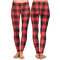 Lumberjack Plaid Ladies Leggings - Front and Back