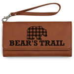 Lumberjack Plaid Ladies Leatherette Wallet - Laser Engraved - Rawhide (Personalized)