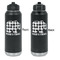 Lumberjack Plaid Laser Engraved Water Bottles - Front & Back Engraving - Front & Back View