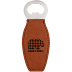 Lumberjack Plaid Leatherette Bottle Opener (Personalized)