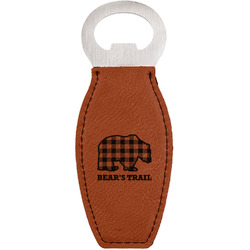 Lumberjack Plaid Leatherette Bottle Opener - Single Sided (Personalized)