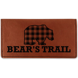 Lumberjack Plaid Leatherette Checkbook Holder - Single Sided (Personalized)