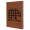 Lumberjack Plaid Leather Sketchbook - Large - Single Sided - Angled View