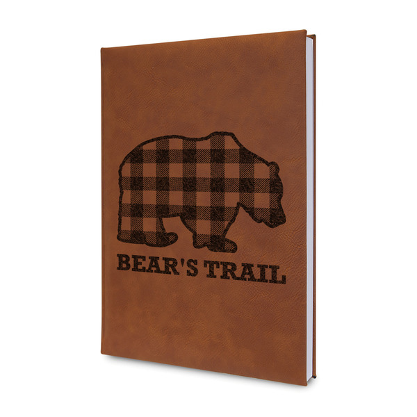 Custom Lumberjack Plaid Leather Sketchbook - Small - Double Sided (Personalized)