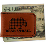 Lumberjack Plaid Leatherette Magnetic Money Clip - Single Sided (Personalized)