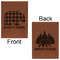 Lumberjack Plaid Leatherette Sketchbooks - Large - Double Sided - Front & Back View