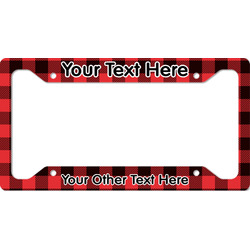 Lumberjack Plaid License Plate Frame - Style A (Personalized)