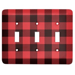 Lumberjack Plaid Light Switch Cover (3 Toggle Plate)