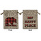 Lumberjack Plaid Medium Burlap Gift Bag - Front and Back