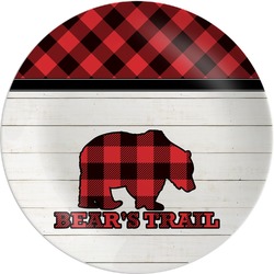 Lumberjack Plaid Melamine Plate (Personalized)