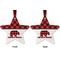 Lumberjack Plaid Metal Star Ornament - Front and Back