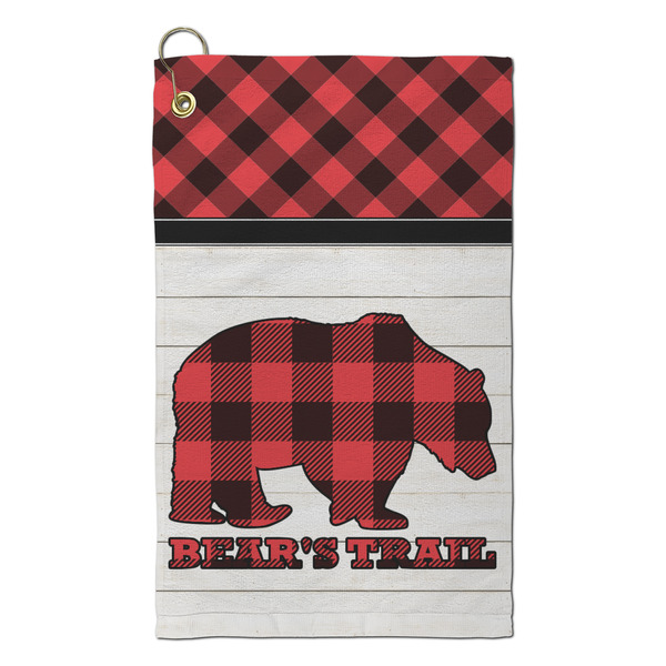 Custom Lumberjack Plaid Microfiber Golf Towel - Small (Personalized)