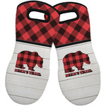 Lumberjack Plaid Neoprene Oven Mitts - Set of 2 w/ Name or Text