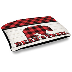 Lumberjack Plaid Dog Bed w/ Name or Text