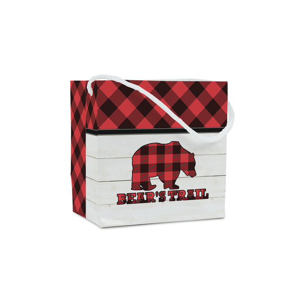 Custom Lumberjack Plaid Party Favor Gift Bags - Matte (Personalized)