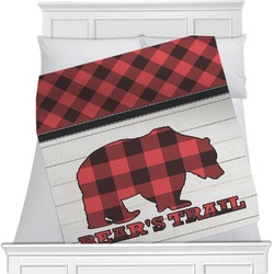 Lumberjack Plaid Minky Blanket - Twin / Full - 80"x60" - Single Sided (Personalized)