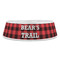 Lumberjack Plaid Plastic Pet Bowls - Large - FRONT