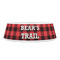 Lumberjack Plaid Plastic Pet Bowls - Small - FRONT