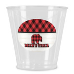 Lumberjack Plaid Plastic Shot Glass (Personalized)