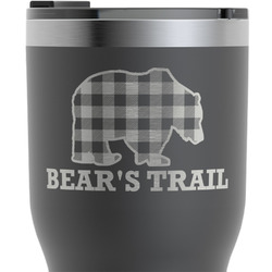 Lumberjack Plaid RTIC Tumbler - Black - Engraved Front & Back (Personalized)