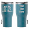 Lumberjack Plaid RTIC Tumbler - Dark Teal - Double Sided - Front & Back