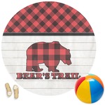 Lumberjack Plaid Round Beach Towel (Personalized)