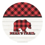 Lumberjack Plaid Round Decal - Large (Personalized)