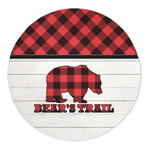 Lumberjack Plaid 5' Round Indoor Area Rug (Personalized)