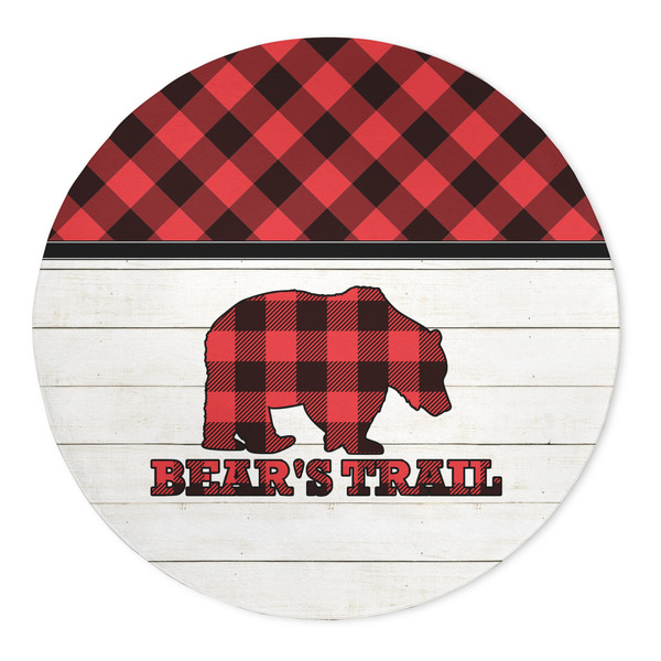 Custom Lumberjack Plaid 5' Round Indoor Area Rug (Personalized)