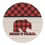 Lumberjack Plaid Round Linen Placemat (Personalized)