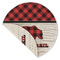 Lumberjack Plaid Round Linen Placemats - Front (folded corner double sided)