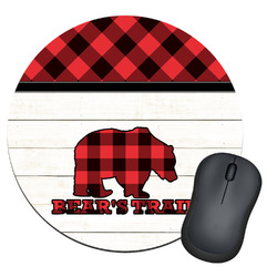 Lumberjack Plaid Round Mouse Pad (Personalized)