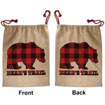 Lumberjack Plaid Santa Sack - Front & Back (Personalized)