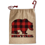 Lumberjack Plaid Santa Sack - Front (Personalized)