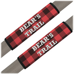 Lumberjack Plaid Seat Belt Covers (Set of 2) (Personalized)