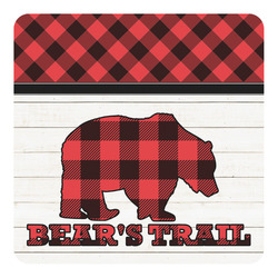 Lumberjack Plaid Square Decal - Small (Personalized)