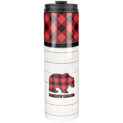 Lumberjack Plaid Stainless Steel Skinny Tumbler - 20 oz (Personalized)