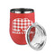 Lumberjack Plaid Stainless Wine Tumblers - Coral - Double Sided - Alt View