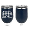 Lumberjack Plaid Stainless Wine Tumblers - Navy - Single Sided - Approval