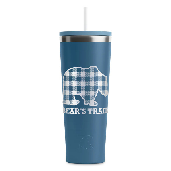 Custom Lumberjack Plaid RTIC Everyday Tumbler with Straw - 28oz (Personalized)