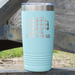 Lumberjack Plaid 20 oz Stainless Steel Tumbler - Teal - Double Sided (Personalized)