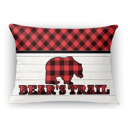 Lumberjack Plaid Rectangular Throw Pillow Case (Personalized)