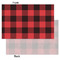 Lumberjack Plaid Tissue Paper - Lightweight - Small - Front & Back