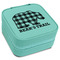 Lumberjack Plaid Travel Jewelry Boxes - Leatherette - Teal - Angled View