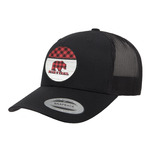 Lumberjack Plaid Trucker Hat - Black (Personalized)