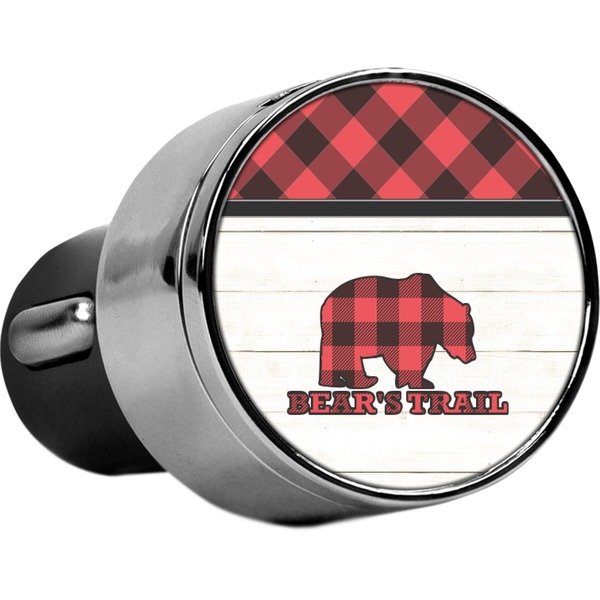 Custom Lumberjack Plaid USB Car Charger (Personalized)