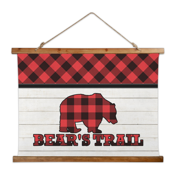 Custom Lumberjack Plaid Wall Hanging Tapestry - Wide (Personalized)