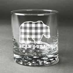 Lumberjack Plaid Whiskey Glass (Single) (Personalized)